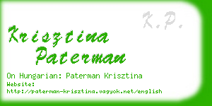 krisztina paterman business card